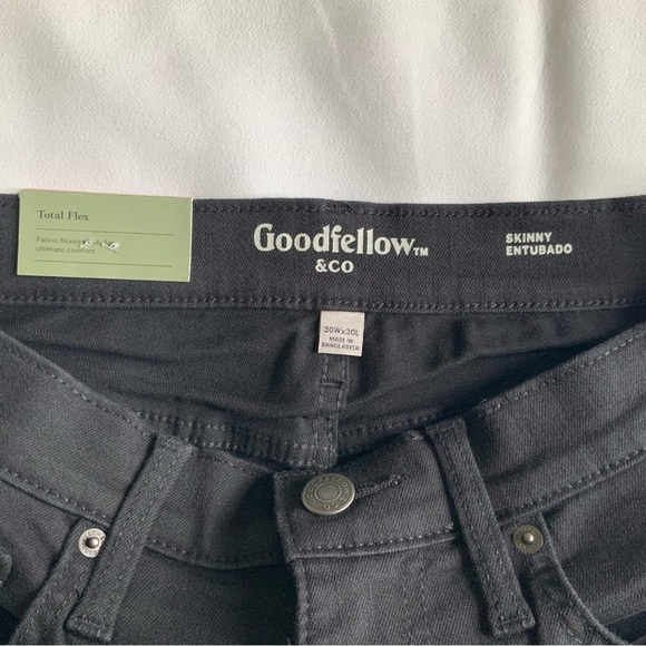 Goodfellow & Co Men's Dark Black Straight Jeans - Picture 2 of 8